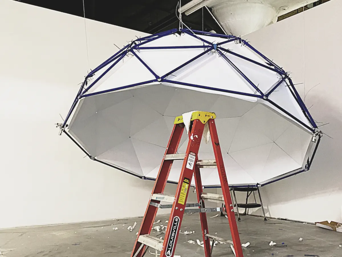 Final screen assembled by the client in Chicago from Frugal’s flat-pattern and assembly outputs.