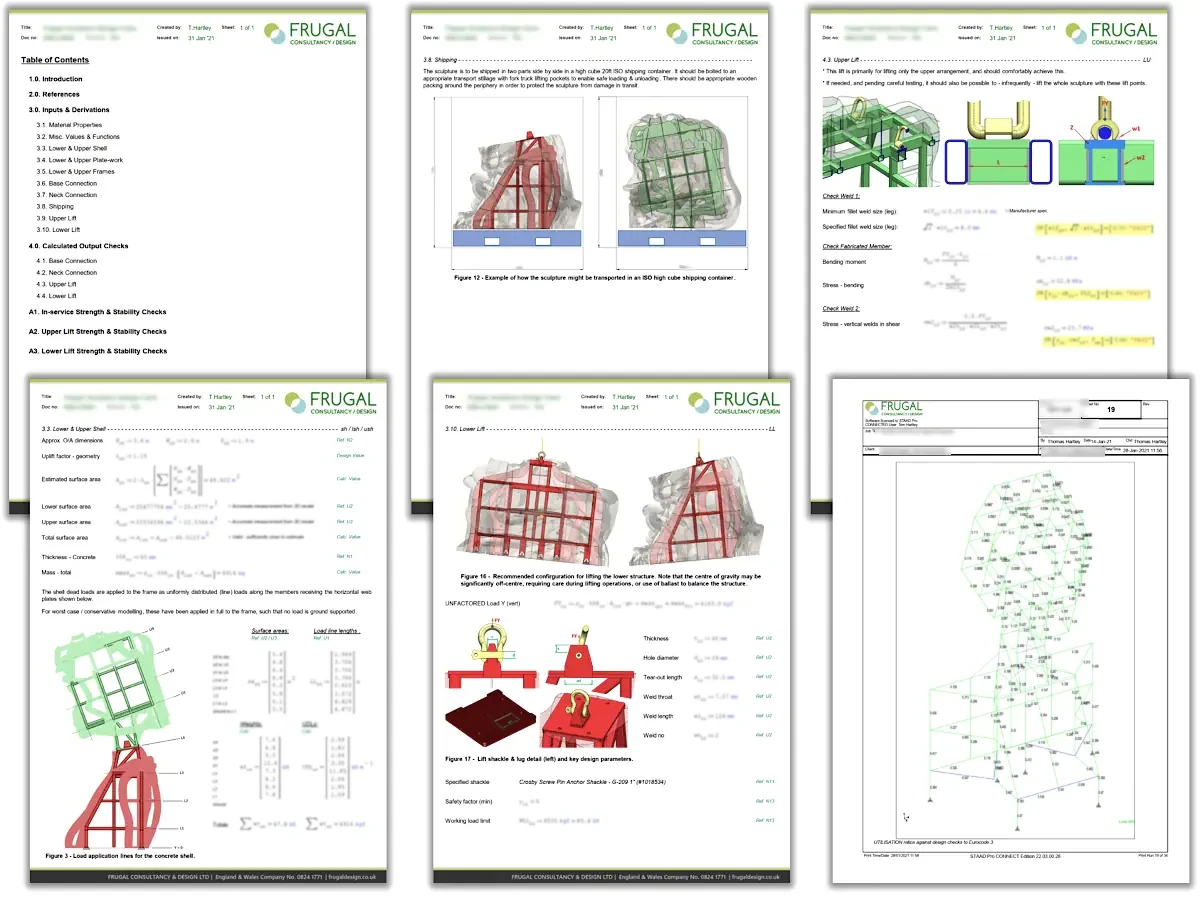The underlying support frame developed for this job, overlaid with the reinforced concrete sculpture.