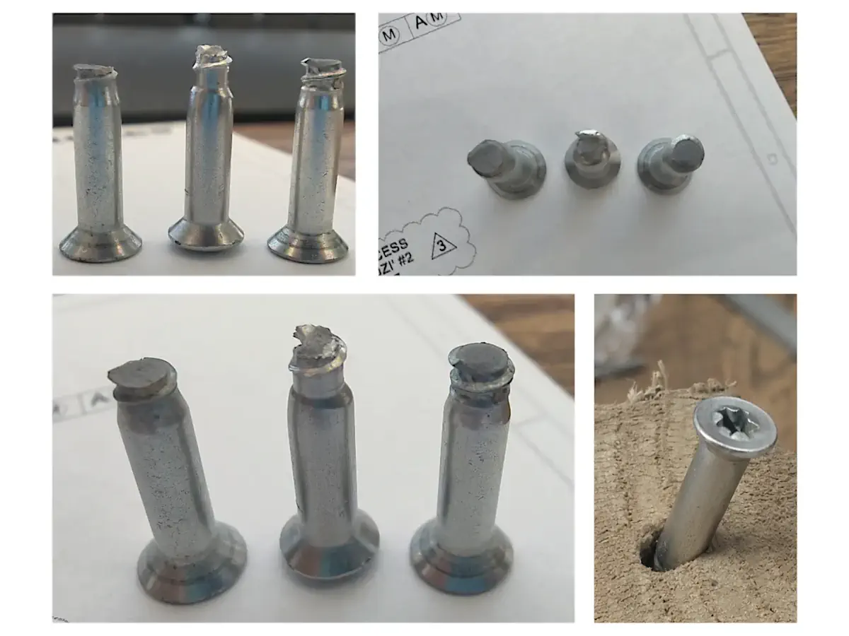 Revised production drawing for the re-specified bespoke fixing component