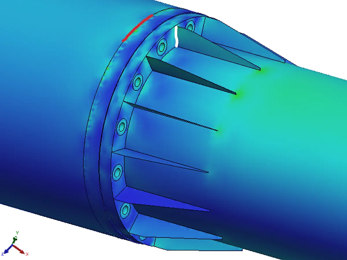 Example FEA stress plot from the structural report