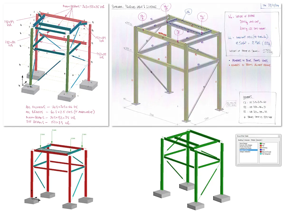 The 3D manufacturing-detail model of the hopper