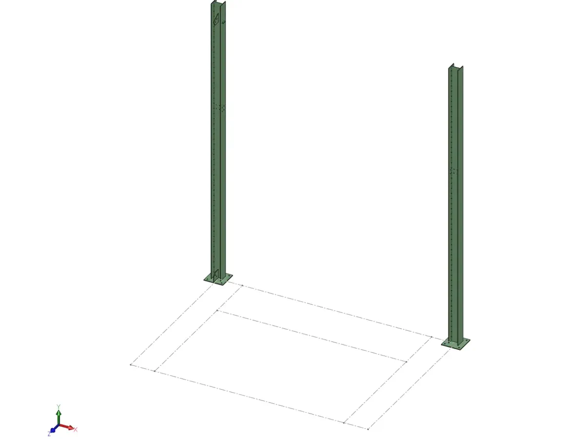 The 3D manufacturing-detail model of the hopper