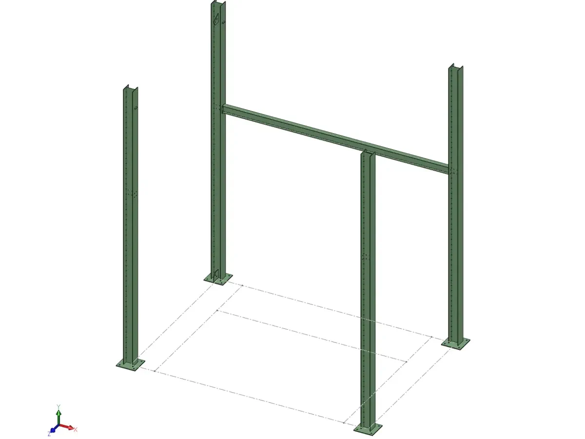 The 3D manufacturing-detail model of the hopper
