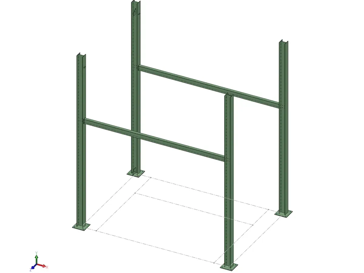 The 3D manufacturing-detail model of the hopper