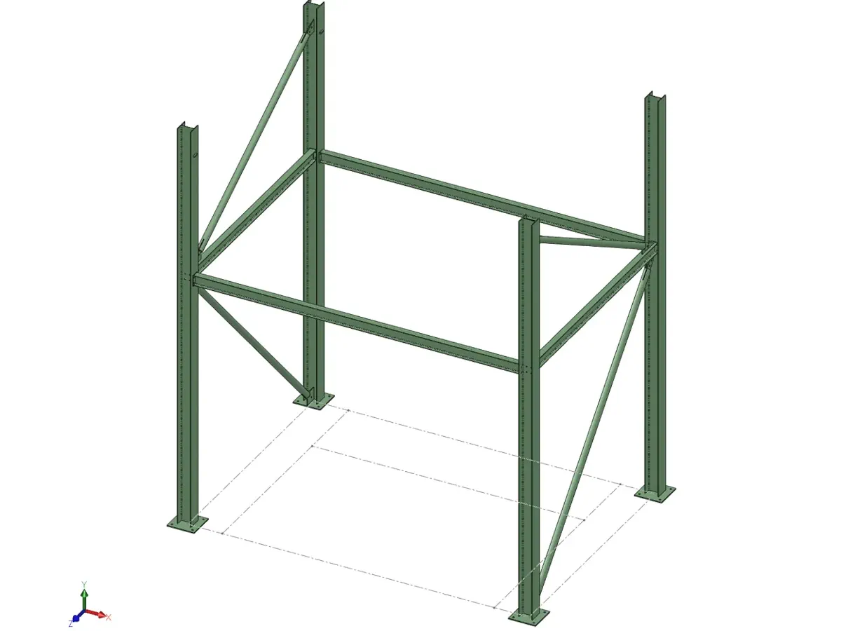 The 3D manufacturing-detail model of the hopper