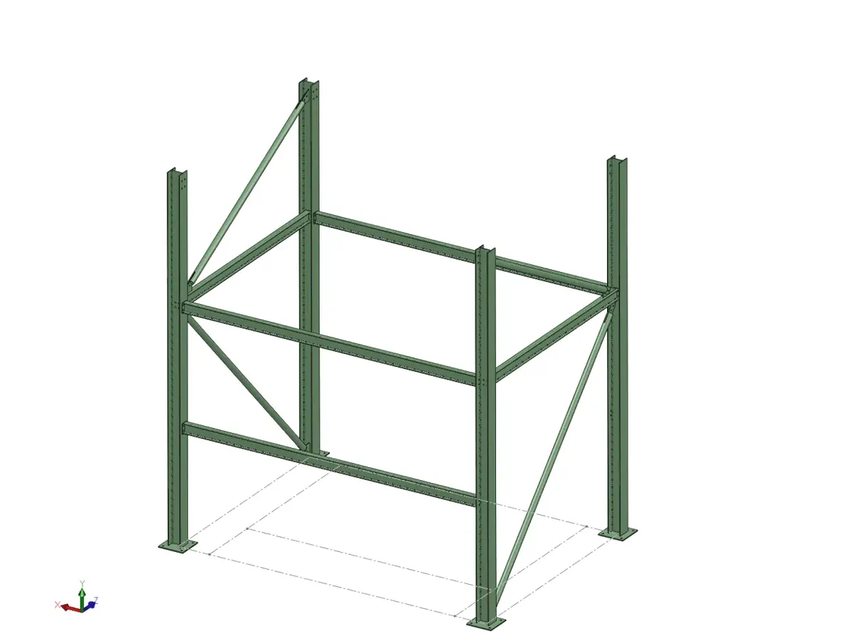 The 3D manufacturing-detail model of the hopper